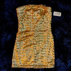MINI Gold Sequin dress